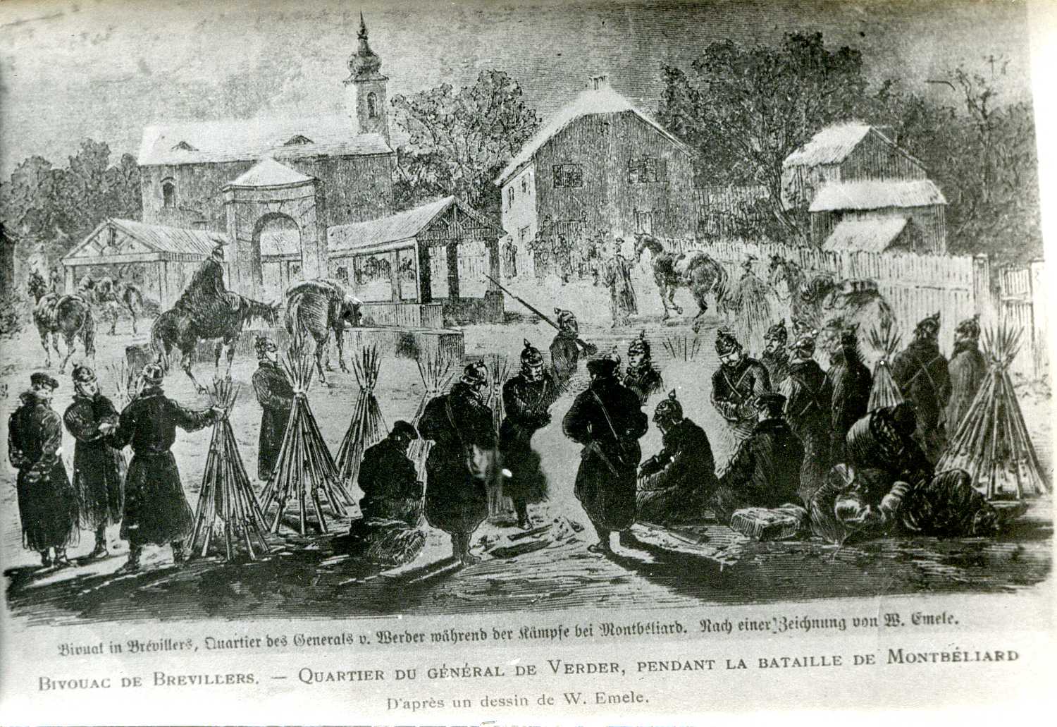 Brevilliers janvier 1871 bivouac quartier general von verder